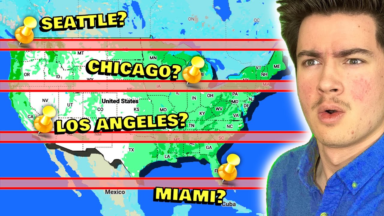 Name the Biggest US City at Every LATITUDE Quiz