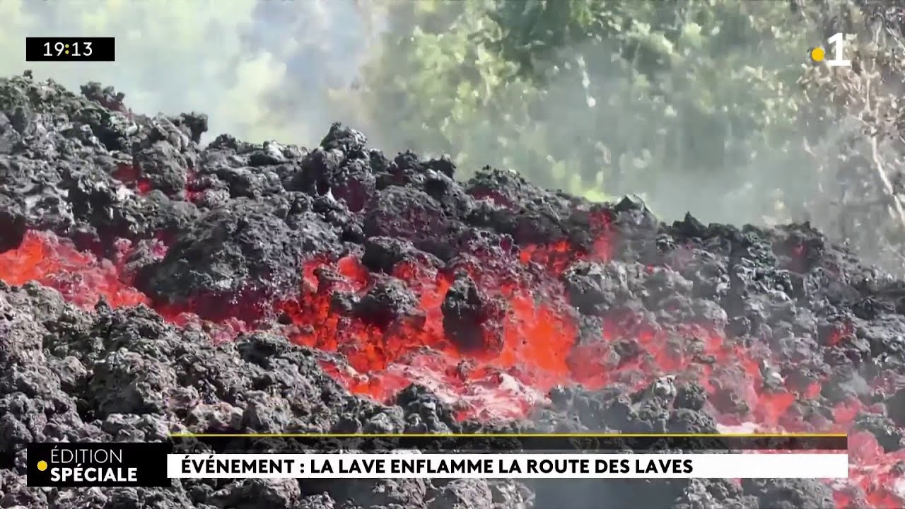 Un 3e bras de coulée a traversé la route à la mi-journée