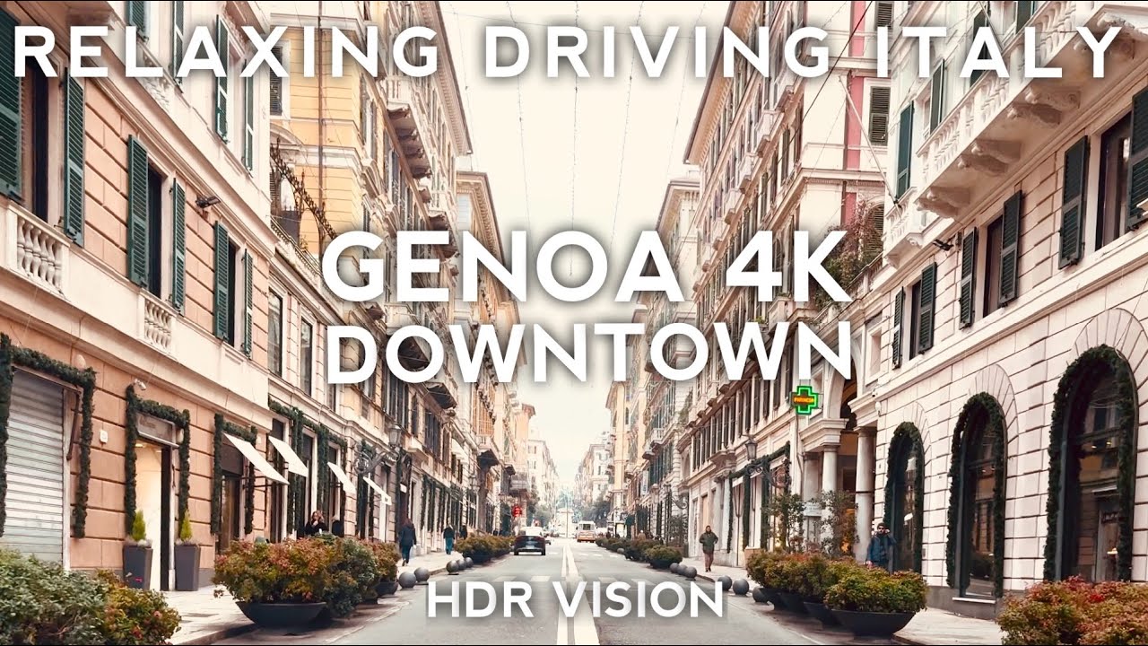 Driving Italy Genoa in 4K - Around Downtown - New Release - Italy Travel Video