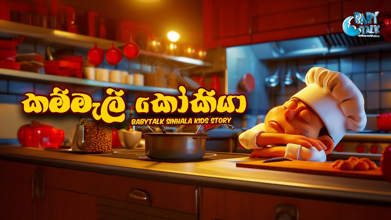 Kammeli Kokiya | lama kathandara sinhala | Cartoon Fairytales | the Story of lazy chef