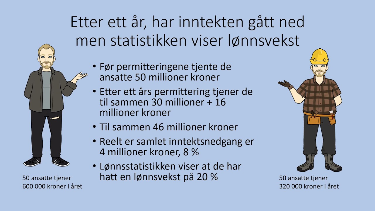 Alle permitteringene under korona har p&aring;virket l&oslash;nnsstatistikken. Se hvordan (LYD ANBEFALT)