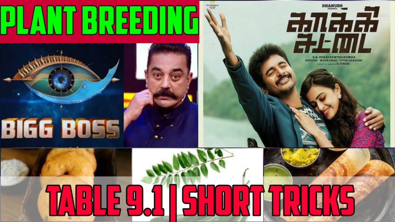 Plant breeding | Table 9.1 | Short tricks