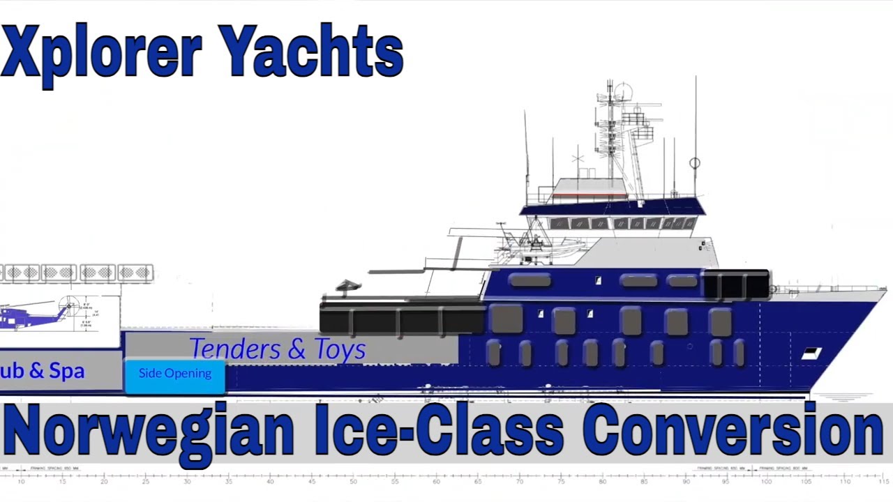 Norwegian-built 255 ft/ 78m Ice-class Expedition Yacht w Commercial Helo-Pad