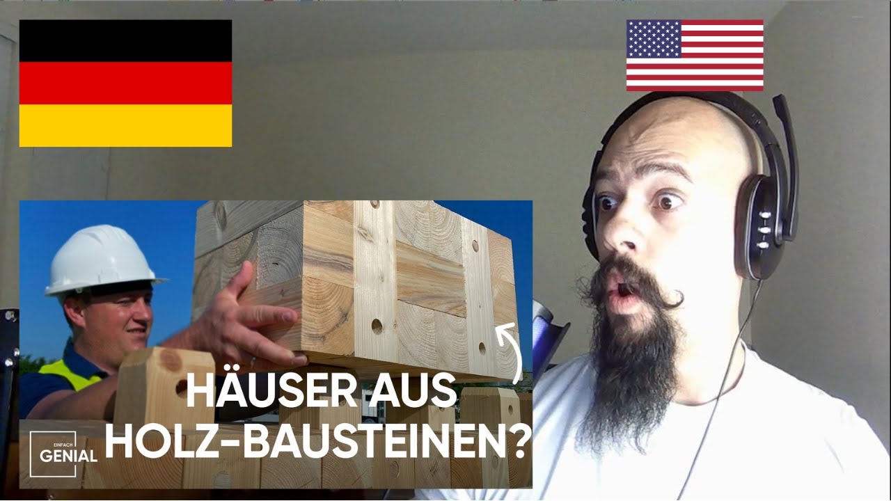American Reacts To Revolutioniert dieser Holz Baustein die Baubranche | German Houses