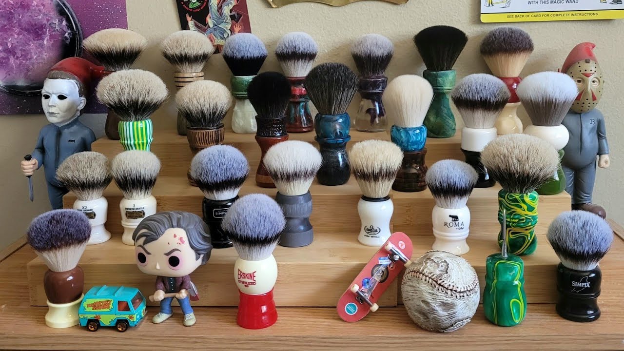 Shave Brush Storage & Display. how I store and display my shave brushes