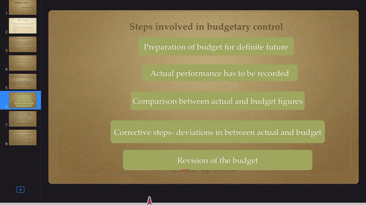 Budgetary control