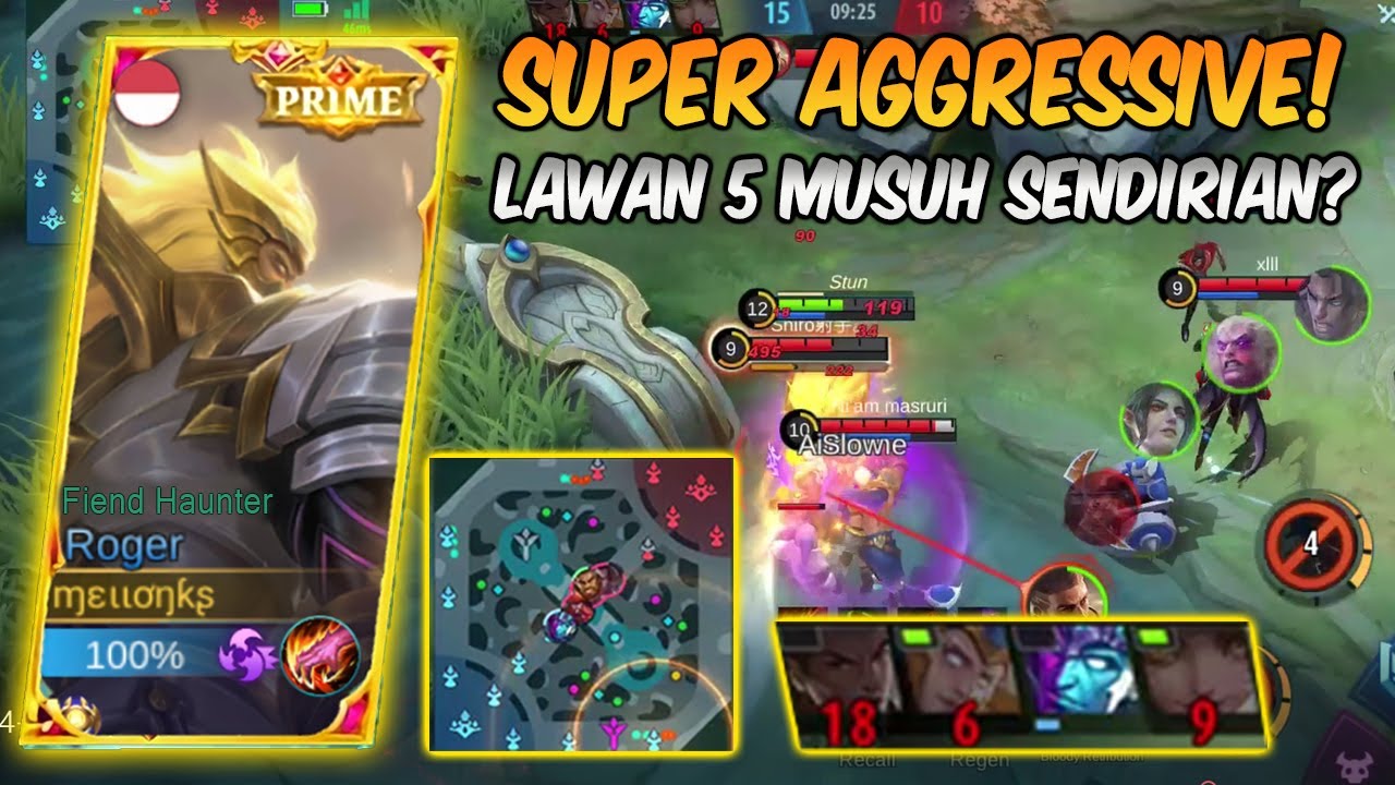 TOP GLOBAL ROGER SUPER AGGRESSIVE! | ROGER GAMEPLAY | ROGER BEST BUILD 2022 - MOBILE LEGENDS