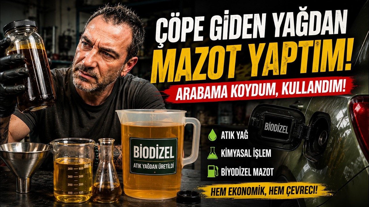 ATIK YAĞDAN MAZOT YAP | Hem Çok Ucuz Hem Çevreci Akaryakıt Biodizel Nasıl Yapılır