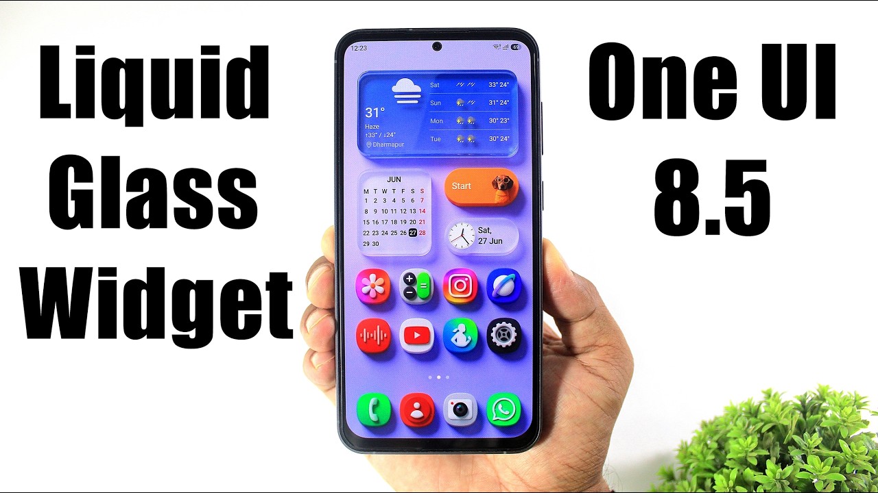 Настройка виджетов Liquid Glass в ONE UI 8.5 | Как включить эффект жидкого стекла на Samsung One ...
