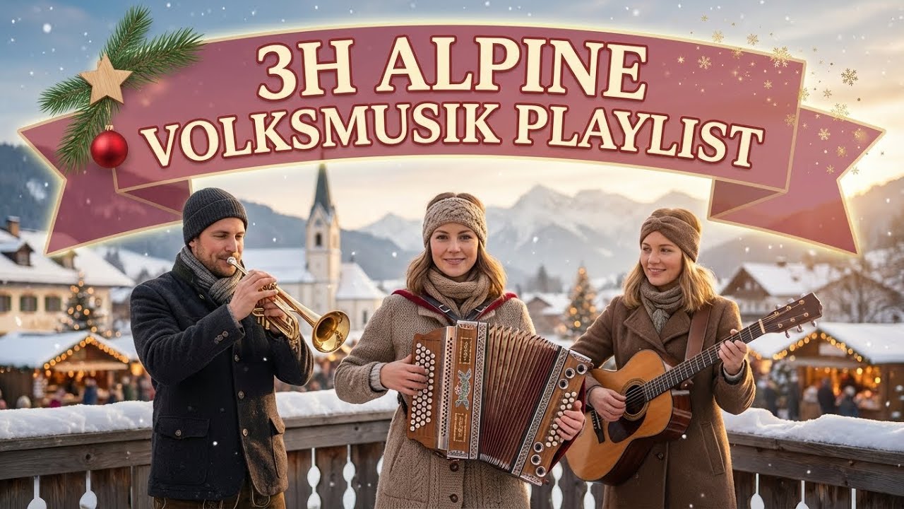 3H Alpine Volksmusik Playlist ❄️ Relaxing Bavarian Christmas Background