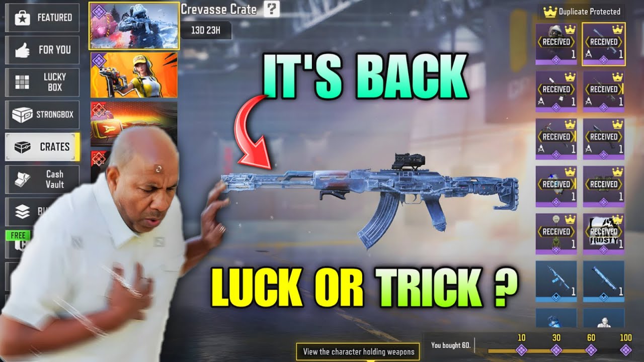 Buying full crevasse crate in cod mobile | AK47 froastband crate opening in codm | ak47 froastband