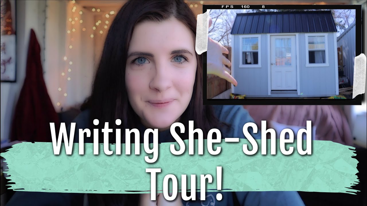 A WRITER'S OFFICE TOUR | Tour My She-Shed Writing Office Where I Write My Books!