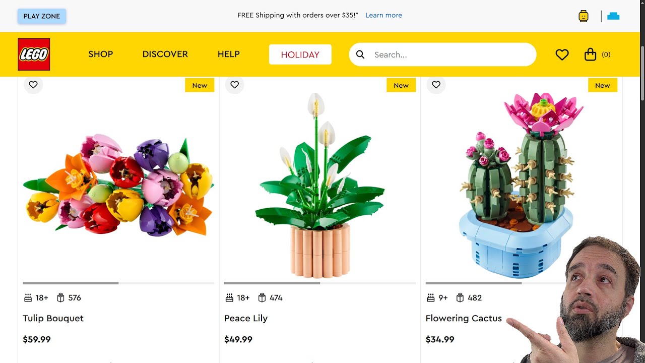 Новые ботанические наборы LEGO: спатифиллум, кактус, ромашки за 15 долларов и букет тюльпанов! #N...