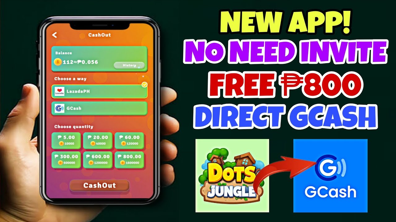 NEW EARNING APP | NO NEED INVITE - DOTS JUNGLE | FREE ₱800 DIRECT GCASH