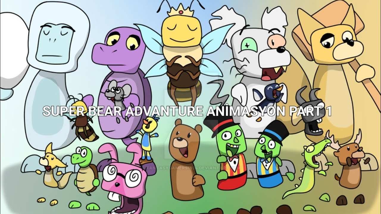Super bear adventure animations PART 1