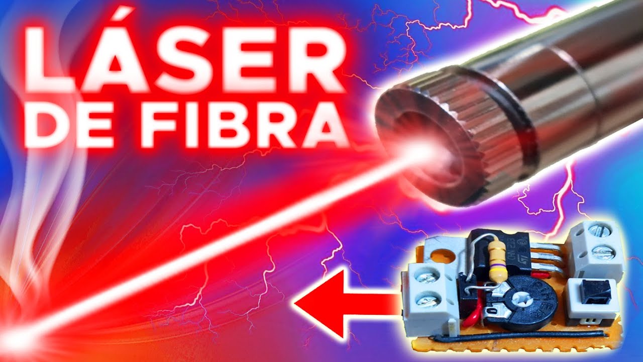 🔥LASER casero de FIBRA óptica🔥 POTENTE quema corta y graba, invento casero DIY