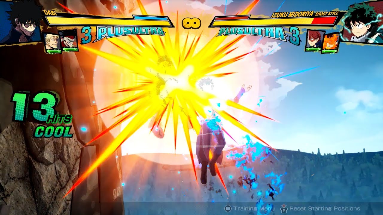Dabi Advanced Combo - My Hero One's Justice 2