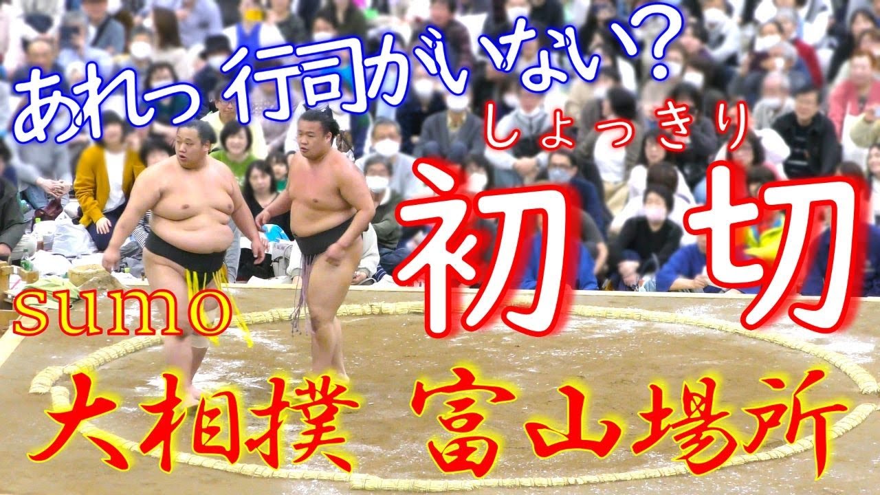 【大相撲】【令和６年春巡業】【富山場所】行司があきれて仕事放棄✨【初切】🎯笑いながら相撲の禁じ手を学ぼう🥁
