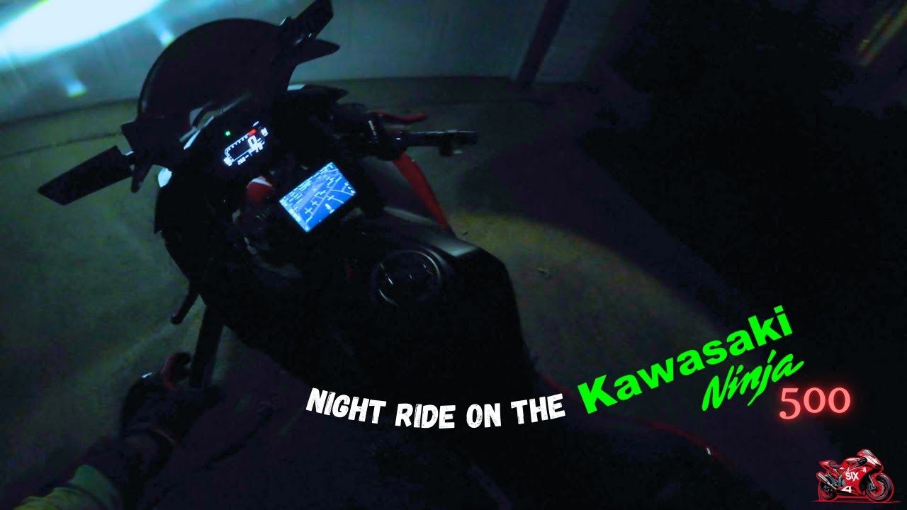 Night ride on the Kawasaki Ninja 500