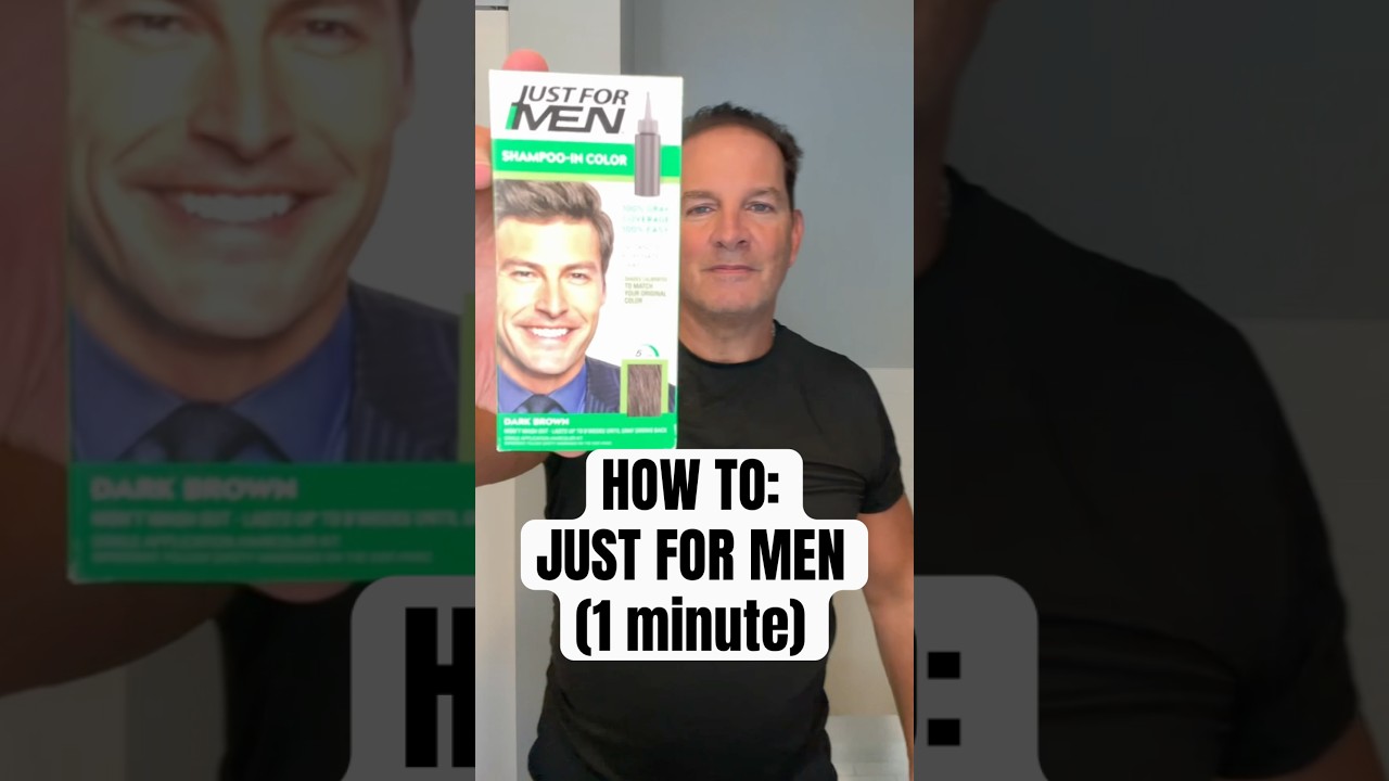 How To Use Just For Men (1 minute) #howto #hair #haircolor #mensgrooming #color #quick #easy #fast