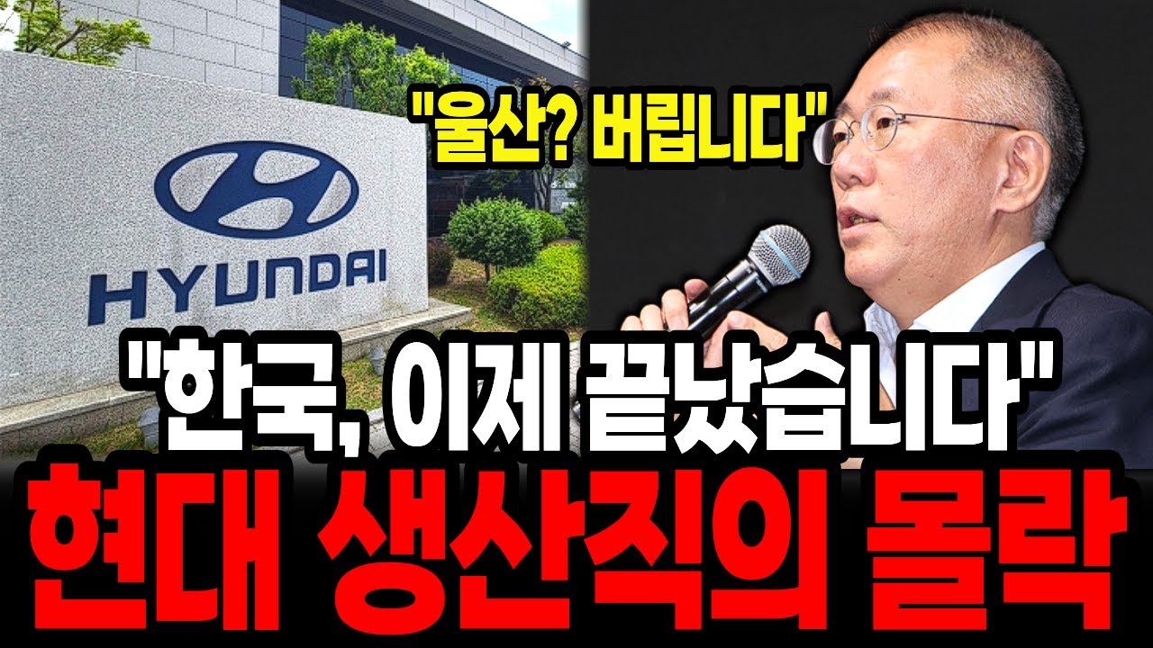귀족노조 억대 연봉의 몰락 현대 울산공장, 킹산직의 몰락! 현대차 피의 복수 시작됐다!