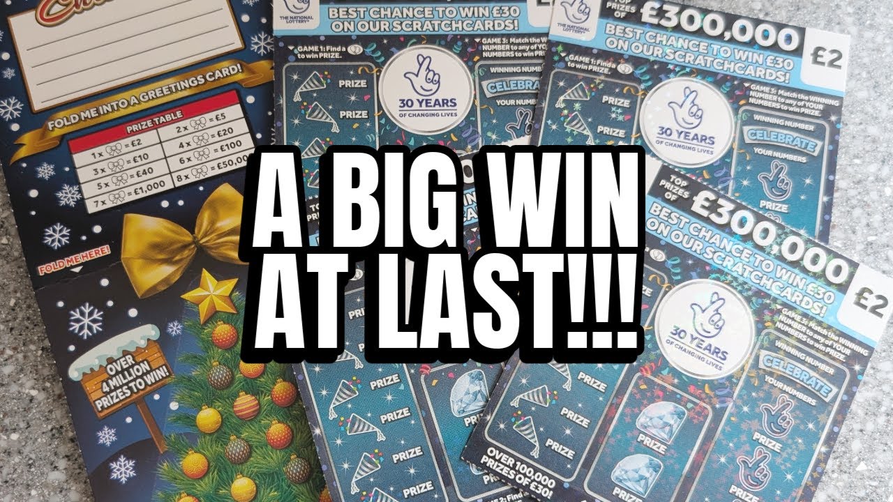 A GOOD WIN AT LAST - £300,000 30 YEARS OF CHANGING LIVES SCRATCHCARD