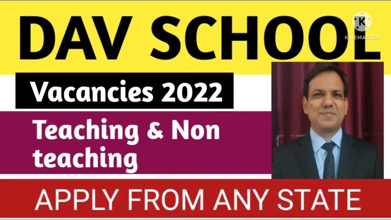 DAV SCHOOL VACANCY 2022
