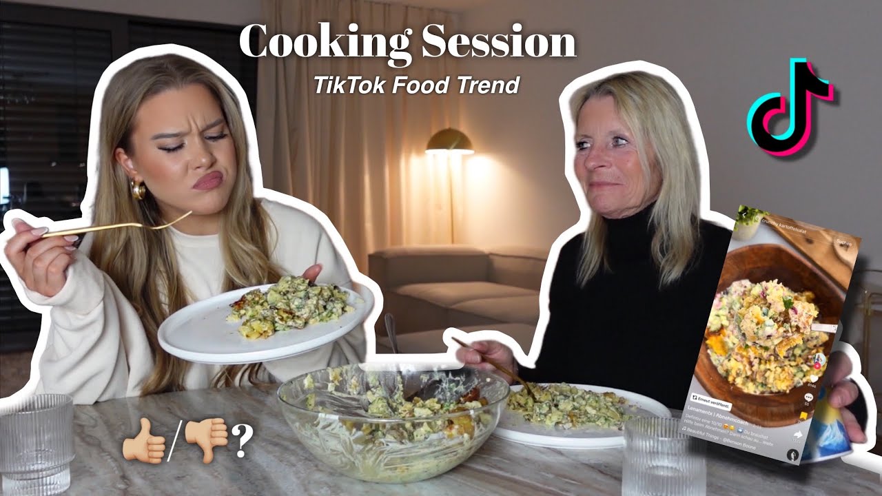 Cooking Session mit meiner Mama - VIRALE TIKTOK CRUNCHY KARTOFFELSALAT (+ Mukbang)