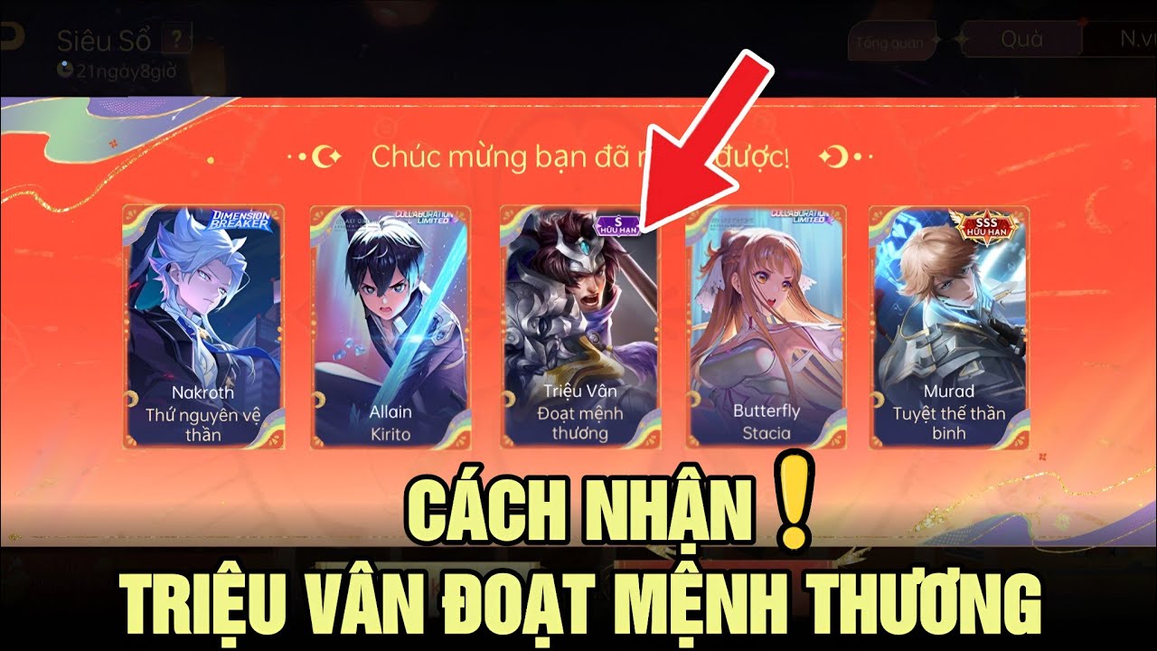 CÁCH NHẬN FREE SKIN SSS HỮU HẠN VÀ TRIỆU VÂN ĐOẠT MỆNH THƯƠNG - SỰ KIỆN LÌ XÌ SIÊU SỔ NĂM MỚI