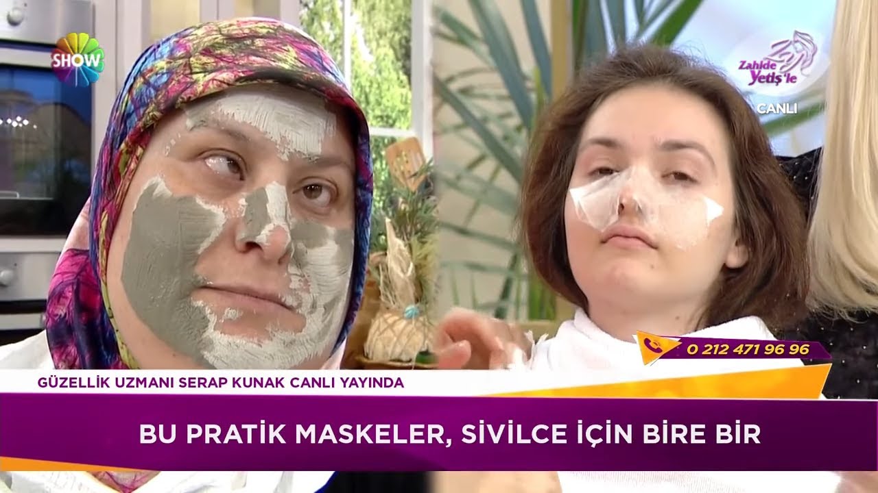 Sivilce ve siyah noktaları yok eden maske!