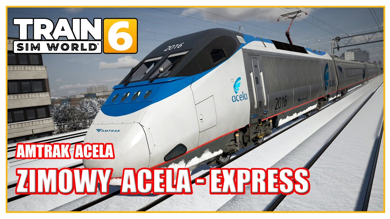 Zimowy Acela Express | Amtrak Acela  | Train Sim World 6 po polsku | Symulator kolejowy
