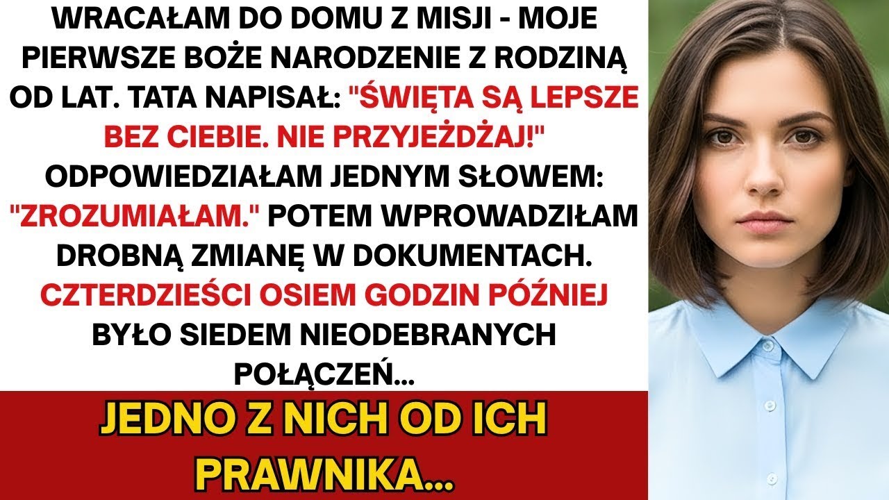 “Święta są lepsze bez ciebie!” napisał mój tata  Odpisałem jednym słowem  Wkrótce ich prawnik…