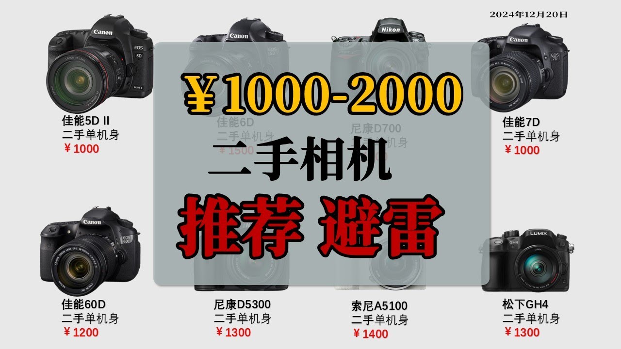 一千多二手相机推荐 避雷 单反 微单 | 选购指南 |佳能|索尼|尼康