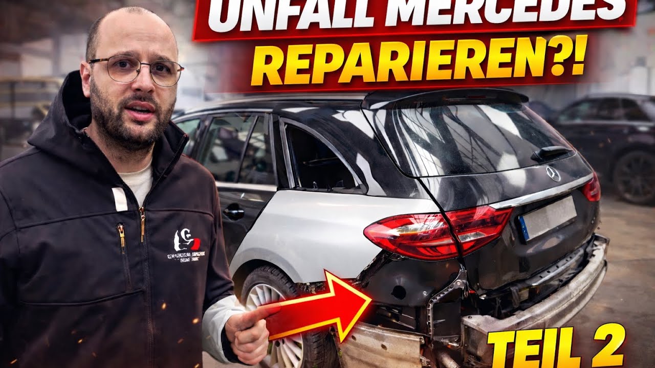 Unfallinstandsetzung am Mercedes Kriegt man das noch gerettet?@LuCarsLife @Moodycars @autohausemmen 