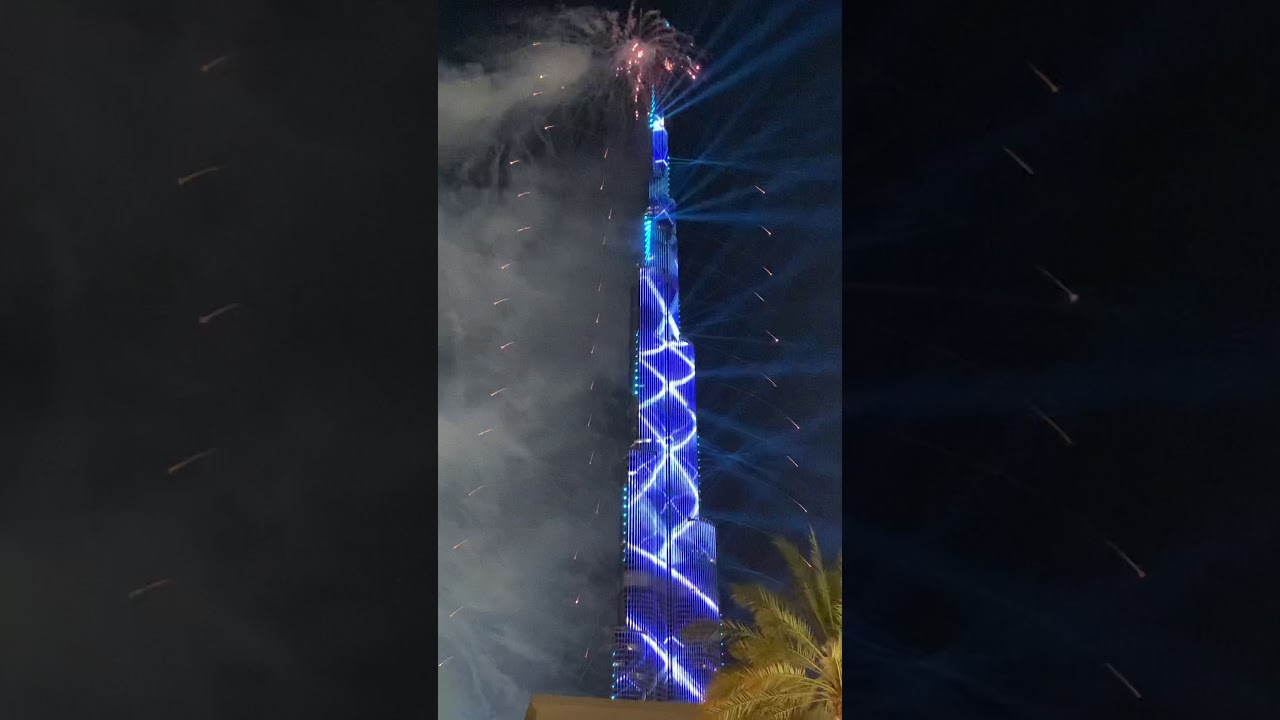 Burj Khalifa New Year 2021 #fireworks