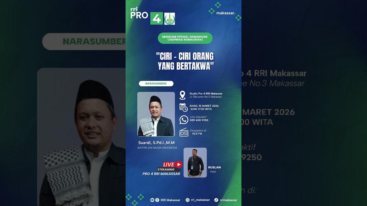 Ciri-Ciri Orang Yang Bertakwa - Sabtu, 14 Maret 2026