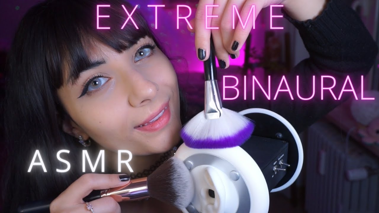 ASMR ITA 💕 Ear Brushing & Tongue Clicking + Mouth Sounds (camera brushing)