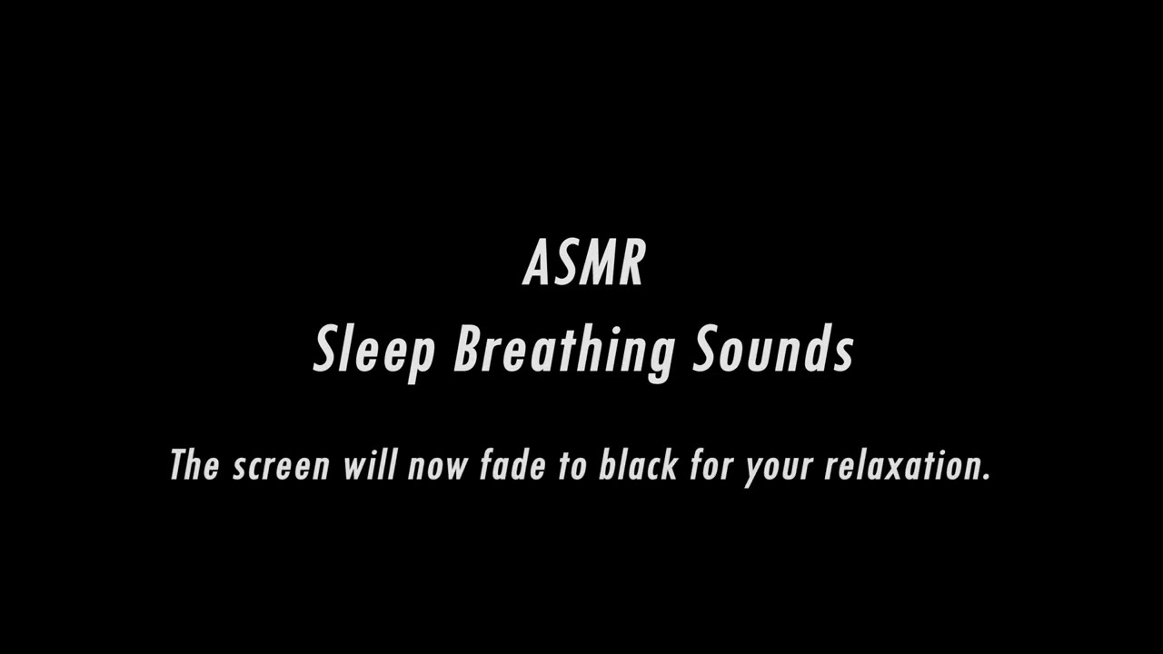 Breathing ASMR Sleep Sounds | Black Screen | Deep Relaxation