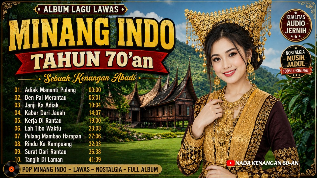 🎶 FULL ALBUM GOLDEN COLLECTION TAHUN 70'AN | Lagu Pop Minang Lawas Paling Dicari