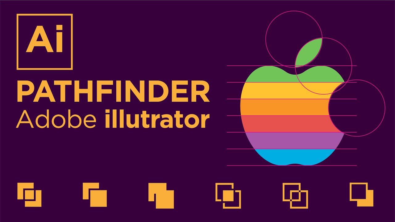 How To Draw Logo Apple With Pathfinder in Adobe illustrator | Nghé illustrator