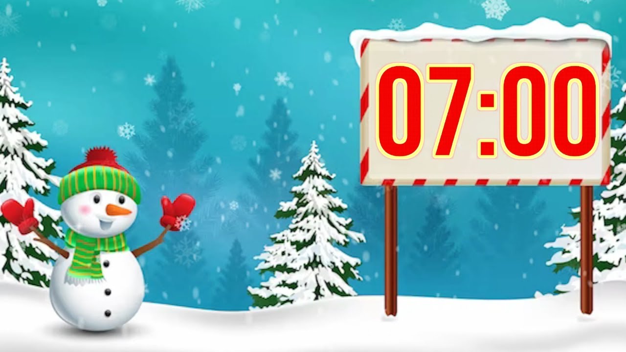7 minute timer winter with music and alarm 🎵⏰