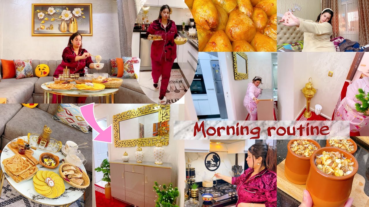 روتين صباحي🌇وأخيرا جولة في مدخل البيت بالتفصيل🌟محشي بصل فطور بلدي