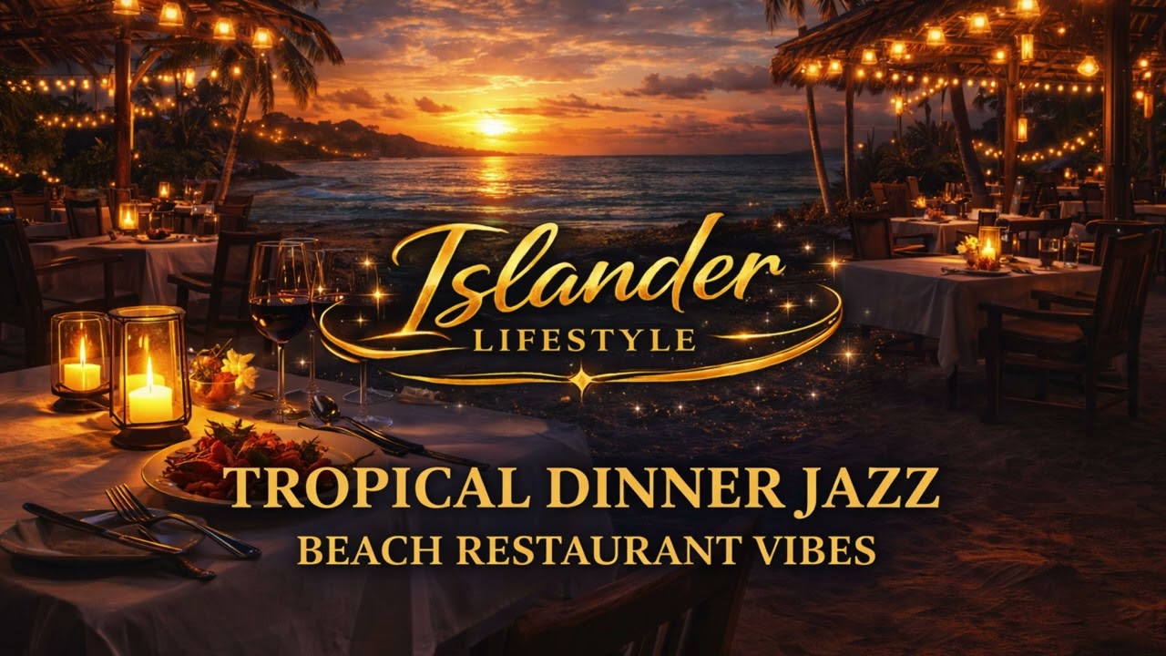 🍽️ TROPICAL DINNER JAZZ – BEACH RESTAURANT VIBES #SUNSETJAZZ #BEACHJAZZ #ISLANDJAZZ