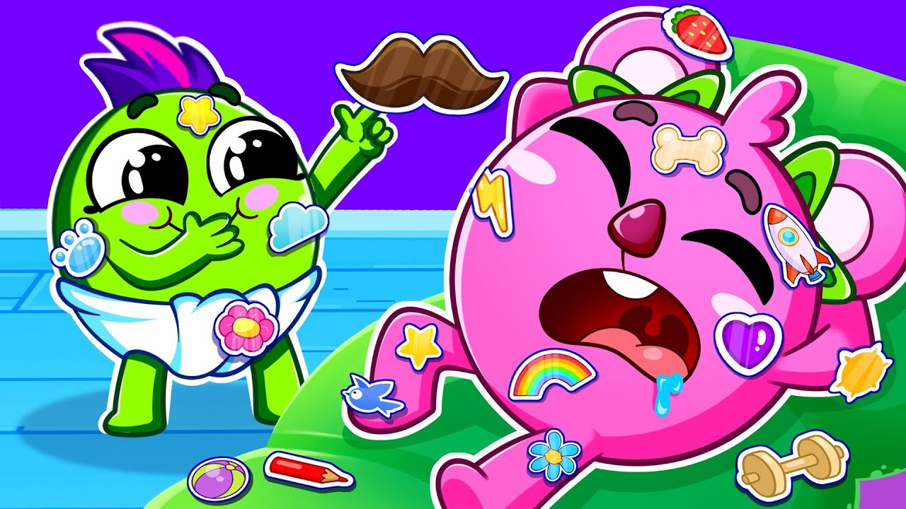 Stickers Song 🎵 Stickers Everywhere | Funny Kids Songs And Nursery Rhymes