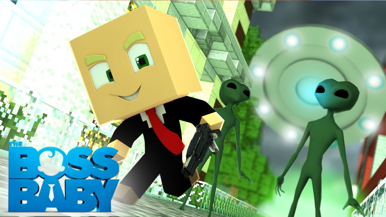 Minecraft: WHO'S YOUR FAMILY? - O BEBÊ PODEROSO CHEFINHO LUTOU CONTRA ALIENÍGENAS (Boss Baby)