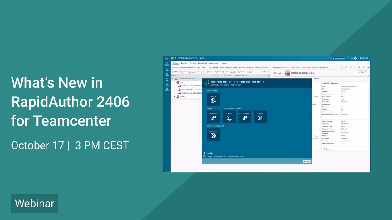 What's new in RapidAuthor 2406 for Teamcenter webinar