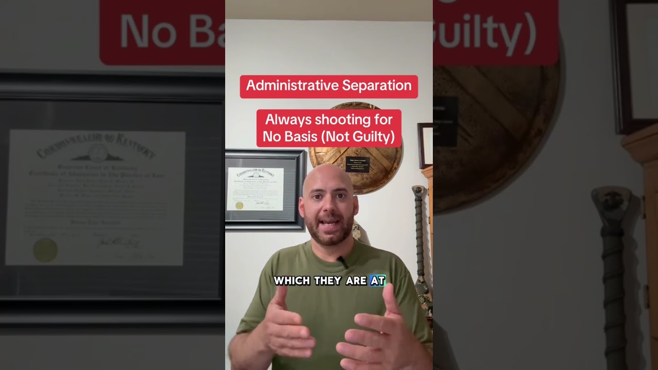 For administrative separation I always shoot for No Basis. #adsep #administrativeseparation #usmc