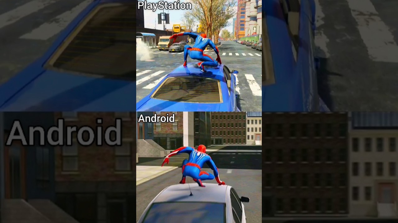 Marvel's Spider-Man PS5 vs Android | Car Chase