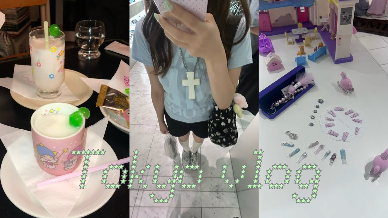 夏の東京mini vlog🎀🫧人生初メイドカフェ,平成女児グッズ,めちゃかわ喫茶店,n.k atelier popup