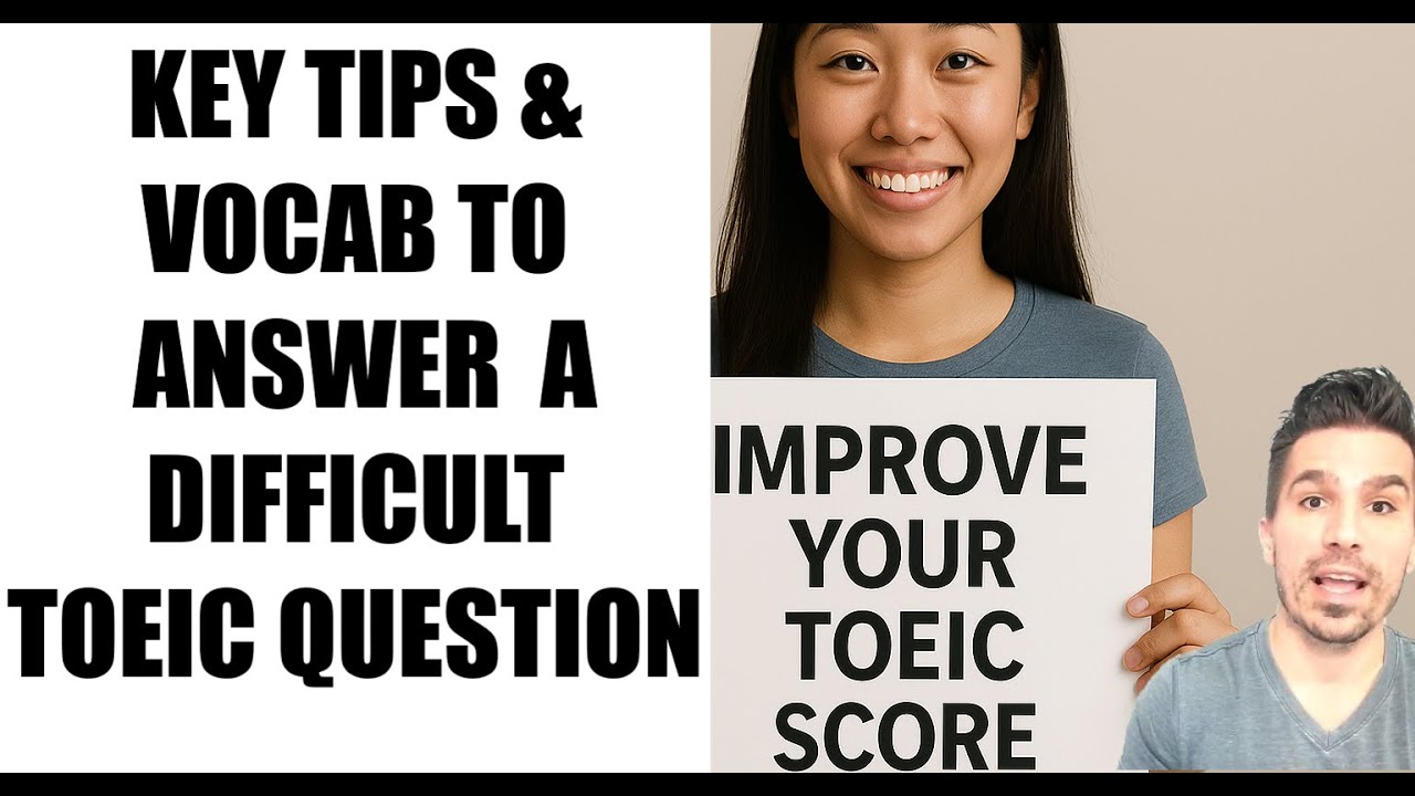 TOEIC CAN BE EASIER!  TIPS TO ANSWER A DIFFICULT TOEIC QUESTION!   #toeictips #toeicprep #toeic600点